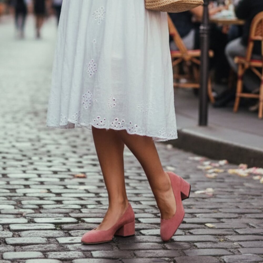 NIB SERGIO ROSSI Suede pumps Antique Rose